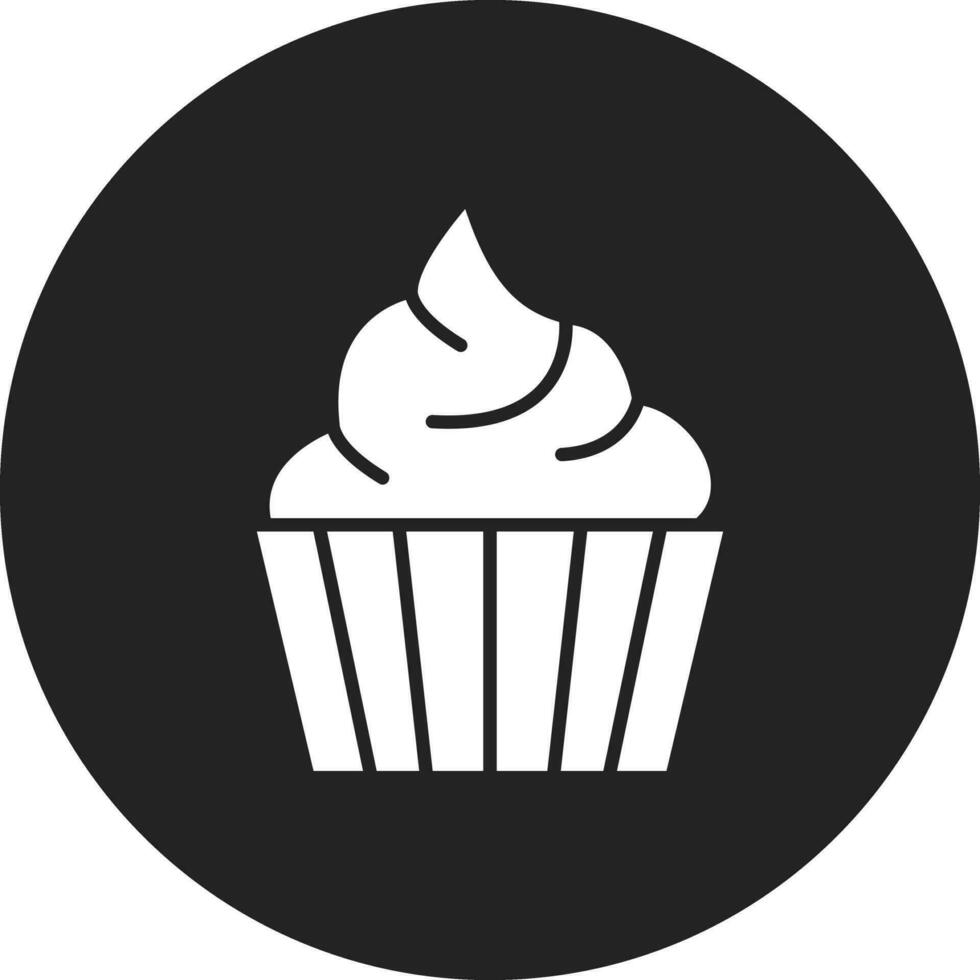 icône de vecteur de cupcake au chocolat