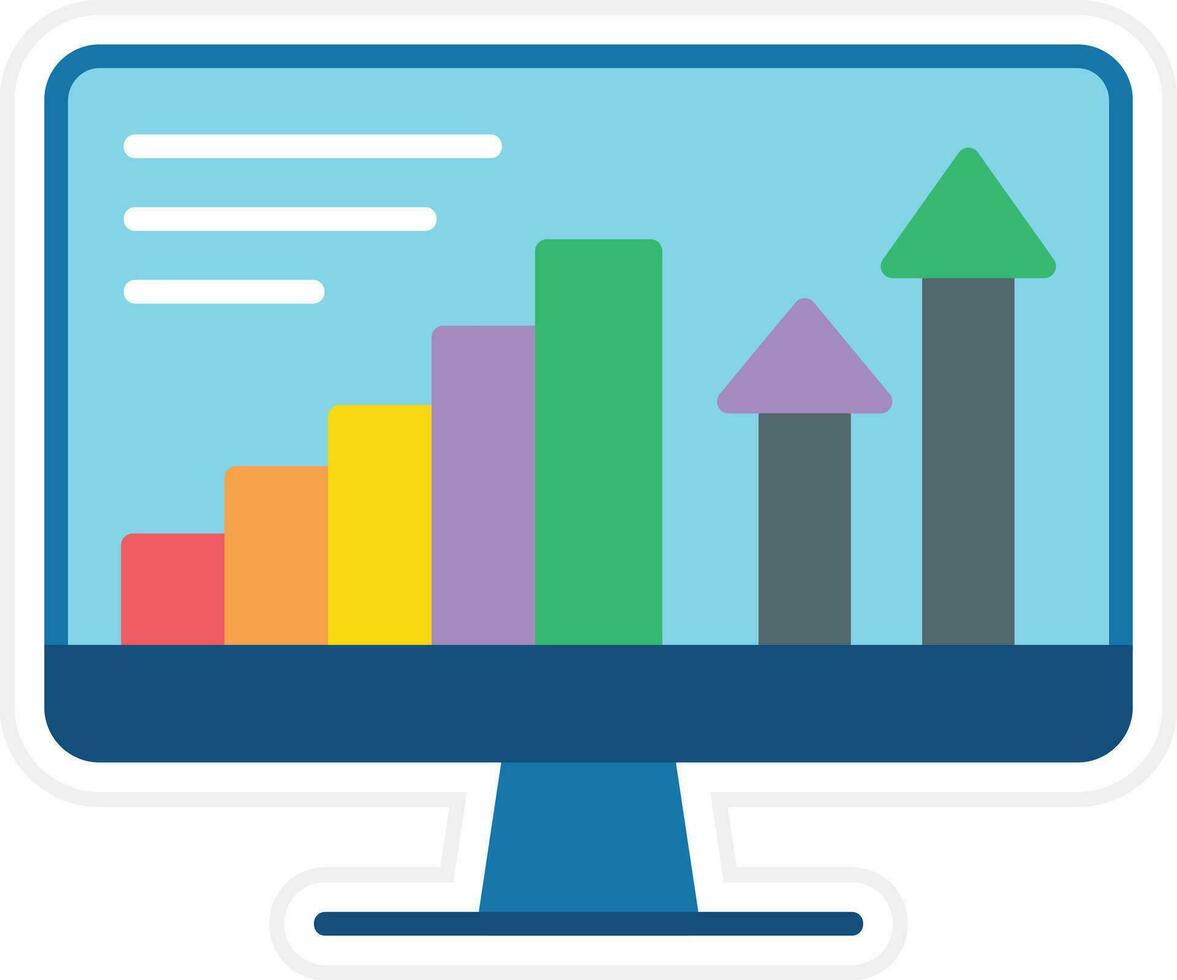 site Internet statistiques vecteur icône