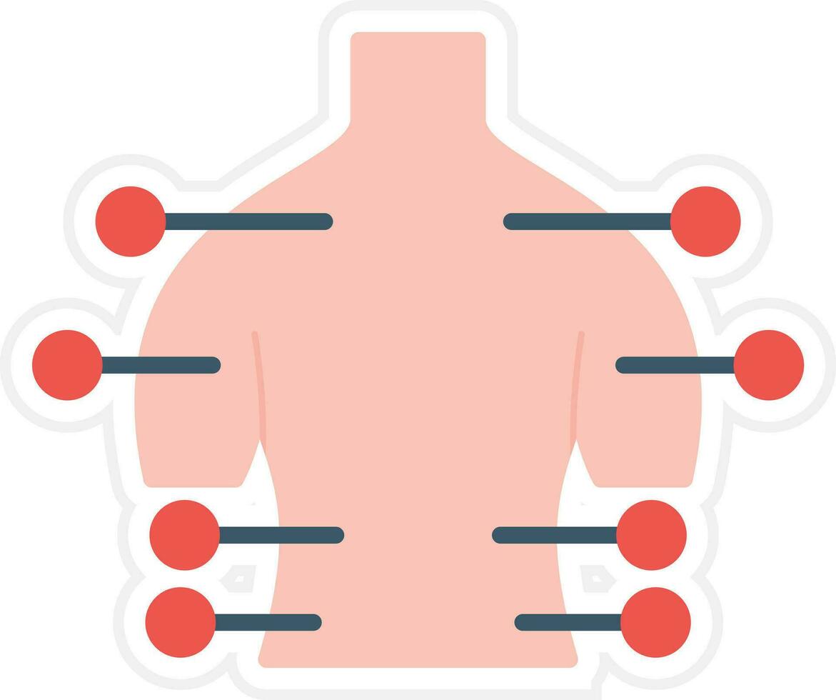 icône de vecteur d'acupuncture corporelle