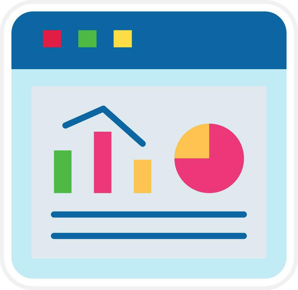 site Internet statistiques vecteur icône