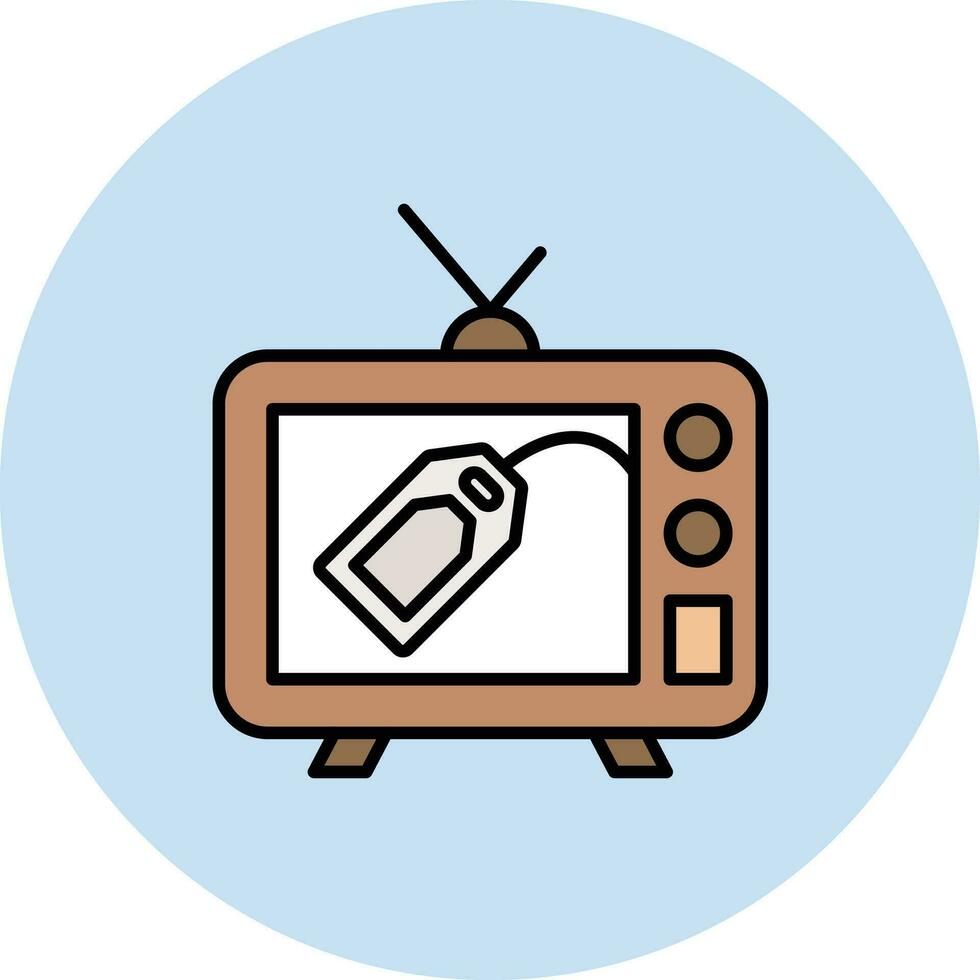 télévision vente vecteur icône