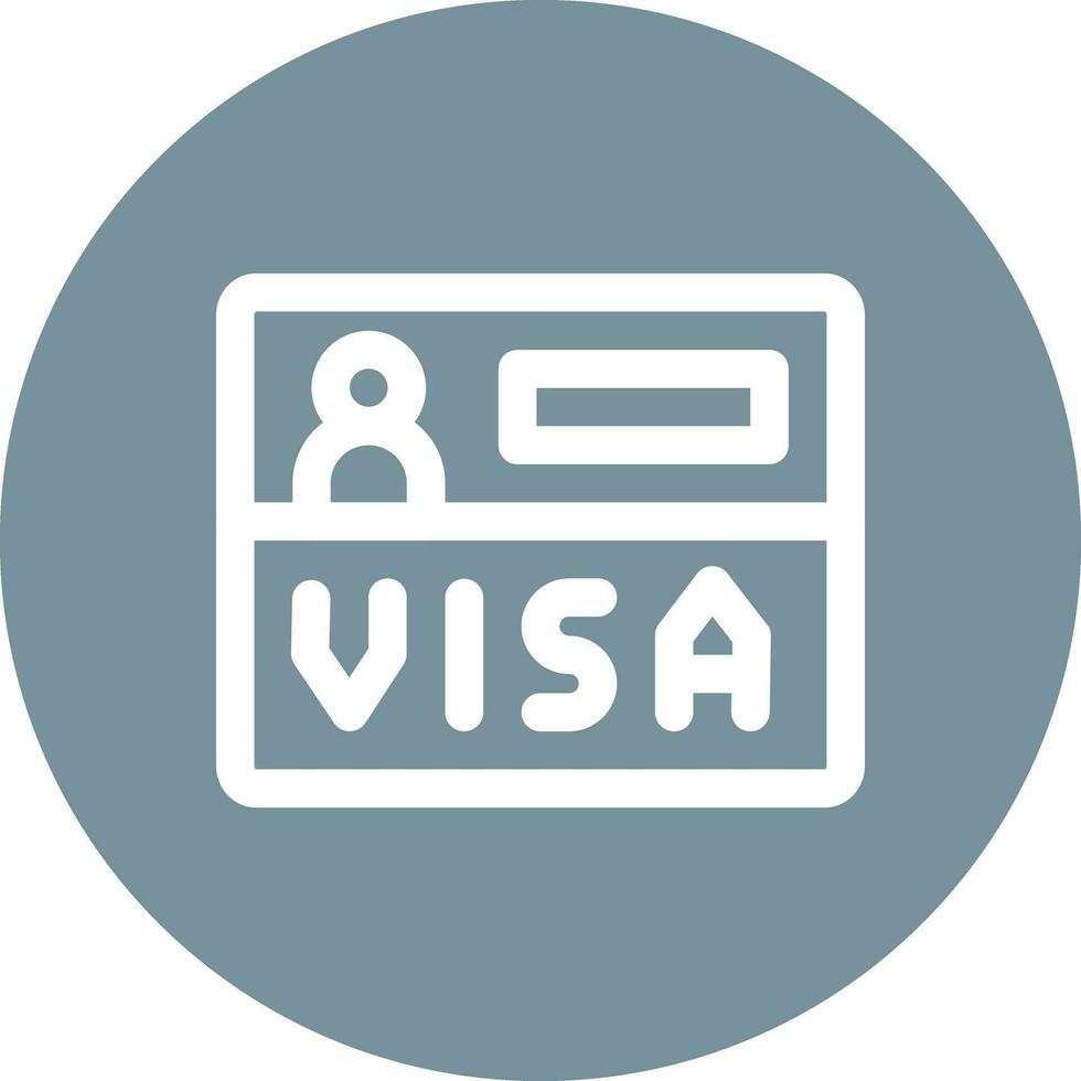 icône de vecteur de visa