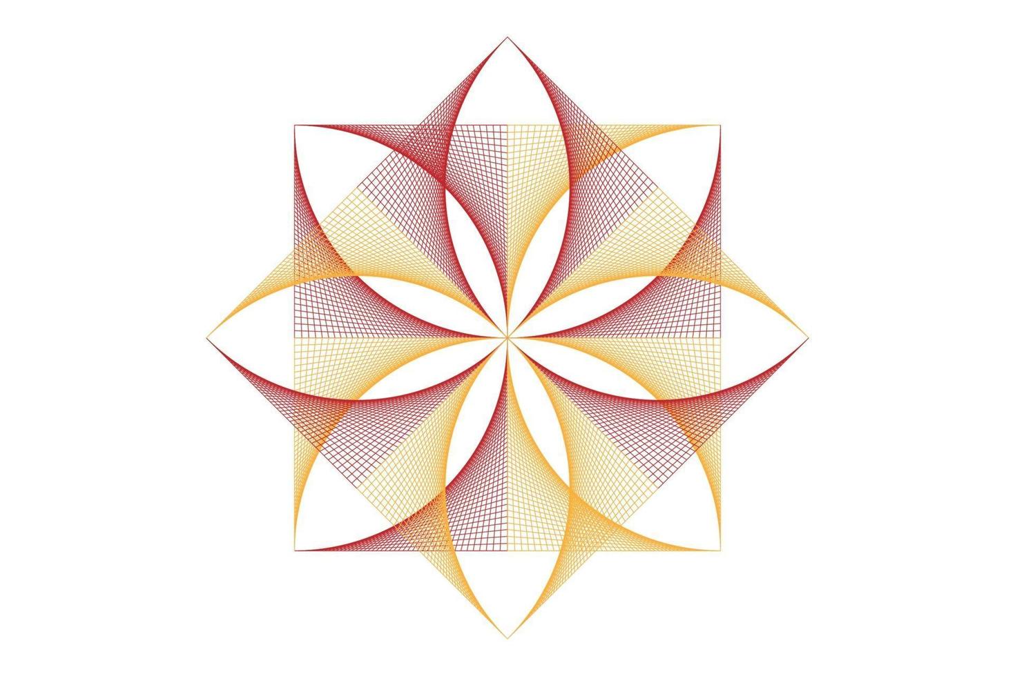 mandala de fleur de lotus, graine de vie symbole géométrie sacrée logo mandala vecteur