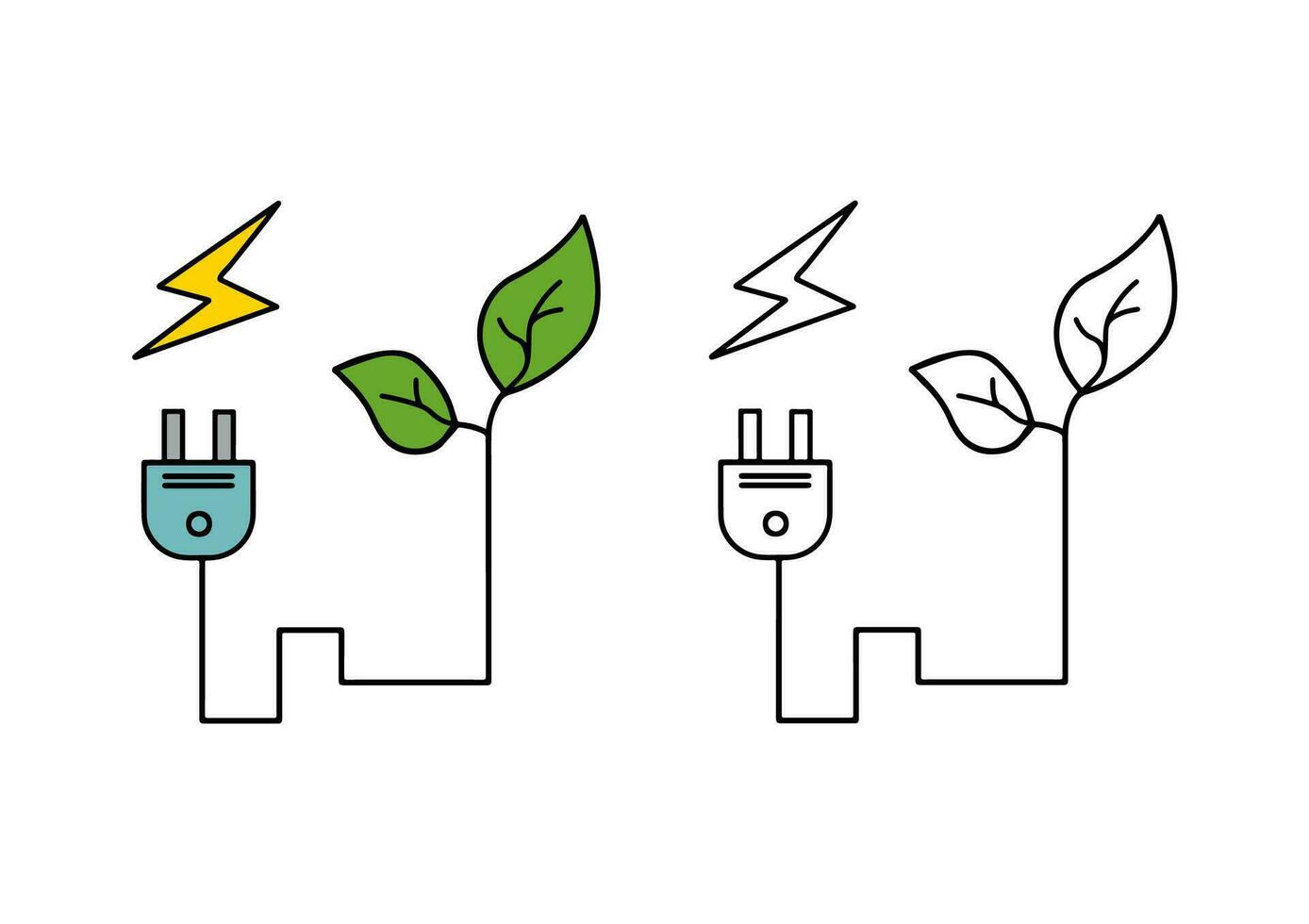 vecteur illustration de en utilisant Naturel électrique Puissance avec fils.