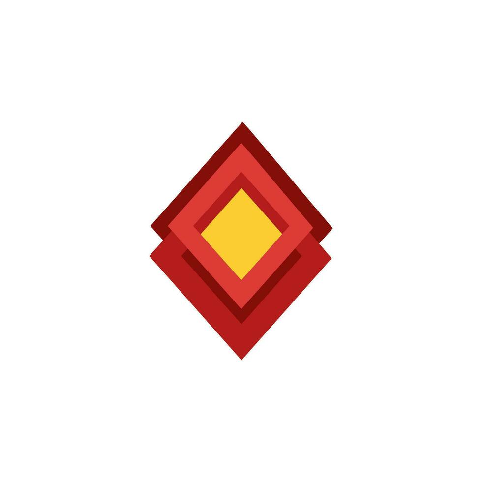 une rouge et Jaune diamant forme logo vecteur