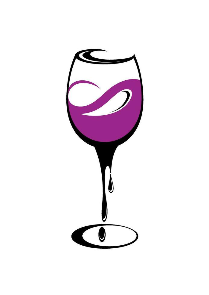 du vin verre icône. verre de vin. ballon modèle. pot icône. du vin ballon. tasse signe. verre pochoir. verre silhouette. logo modèle. verre récipient. Champagne verre de vin. vecteur