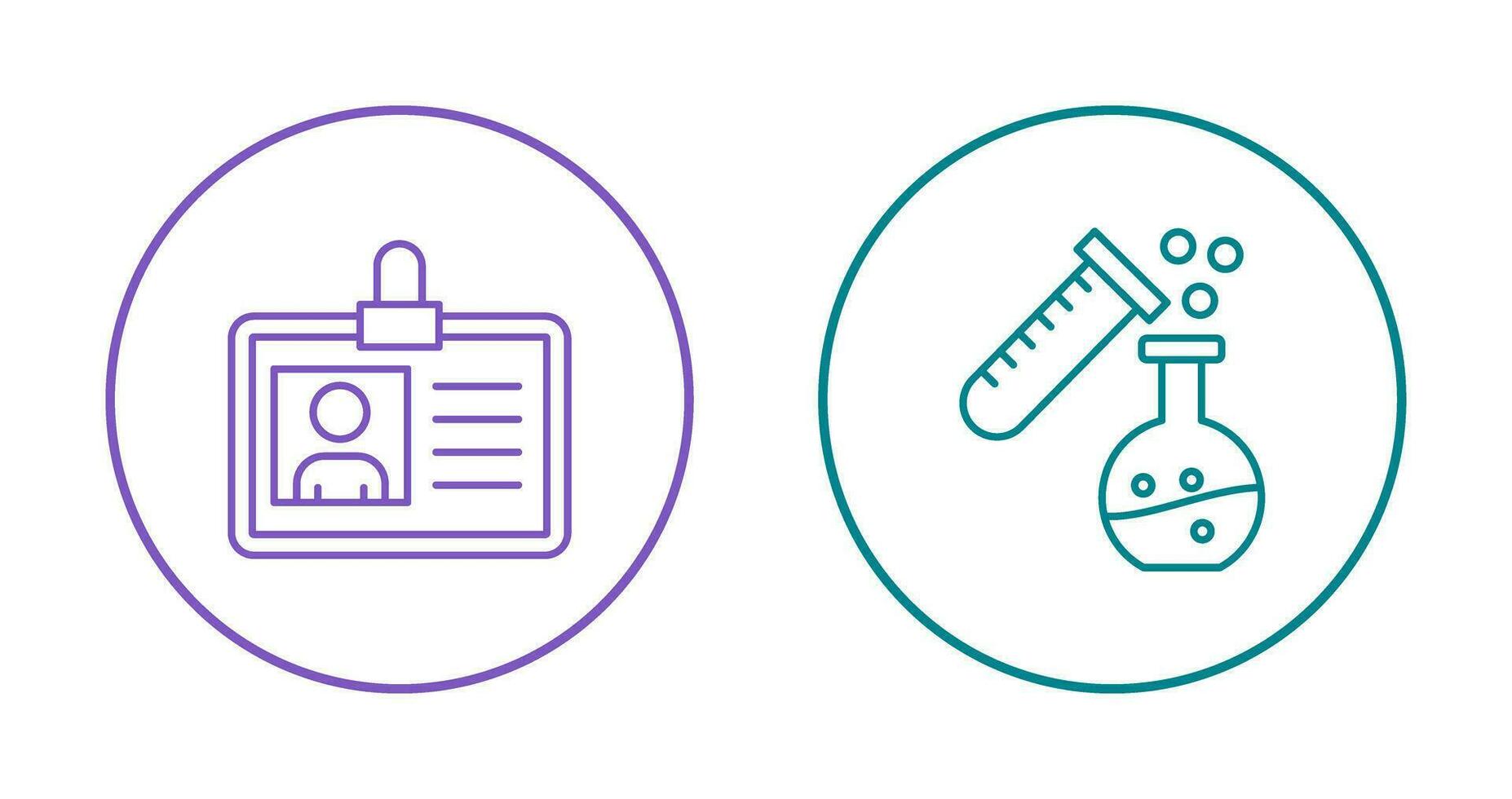 identité et laboratoire icône vecteur