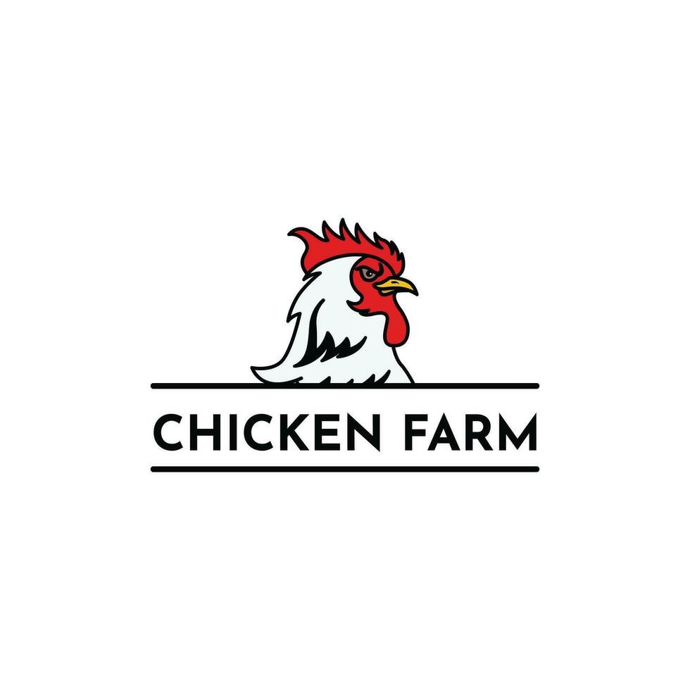 poulet ferme logo conception des idées vecteur