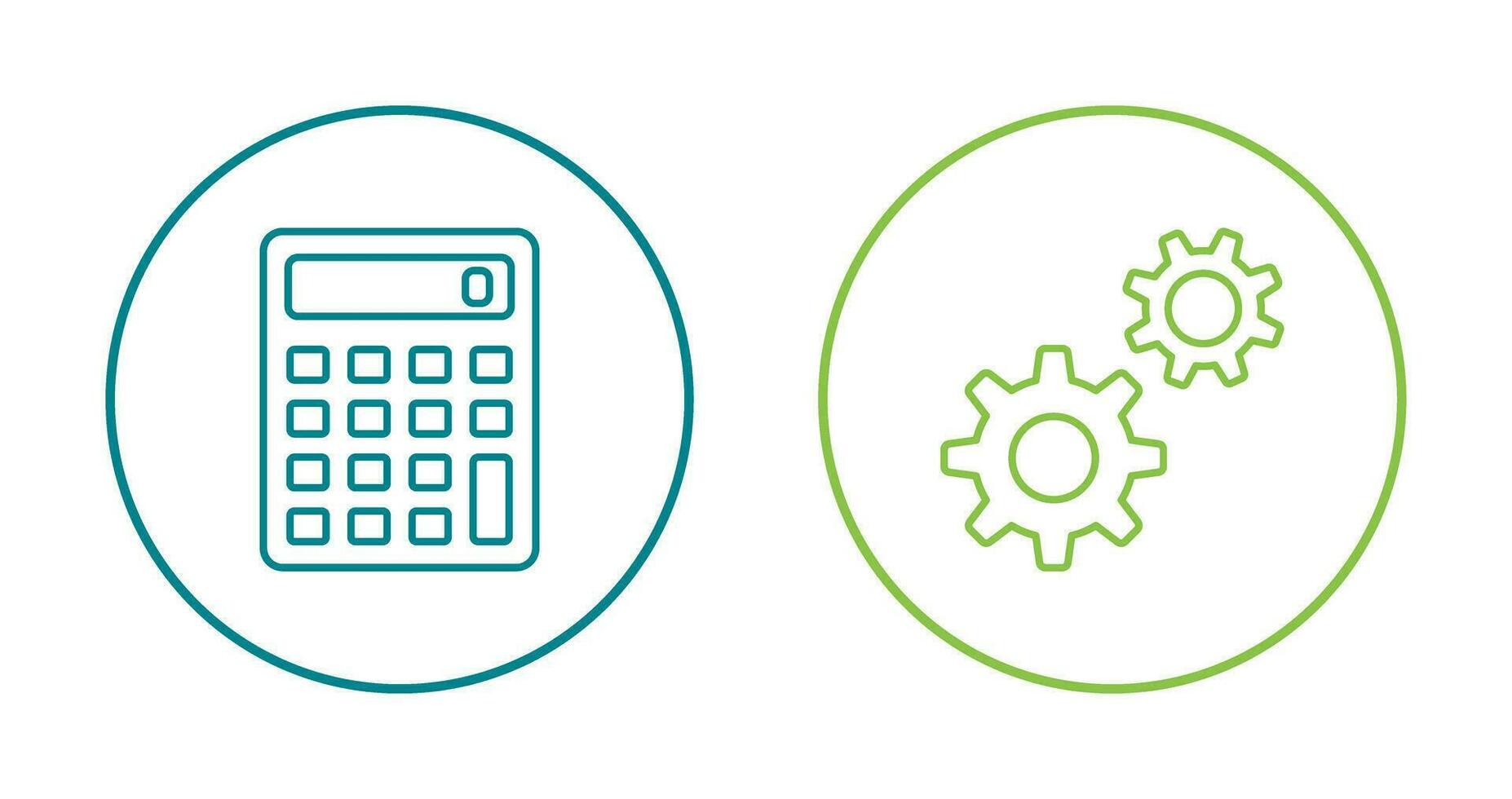 calculatrice et réglage icône vecteur