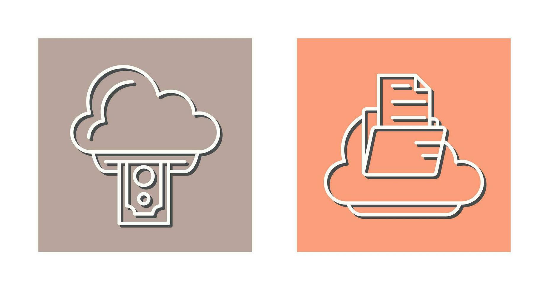 nuage l'informatique et nuage icône vecteur