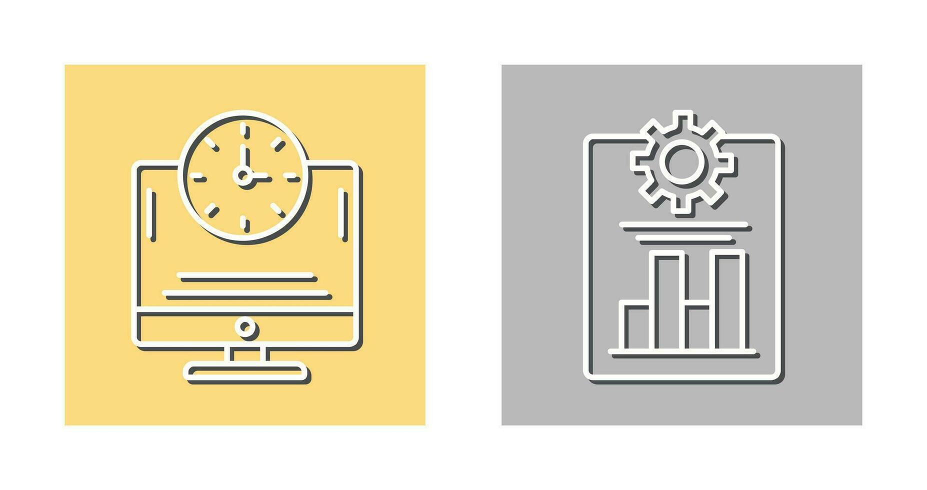 productivité et en ligne temps icône vecteur