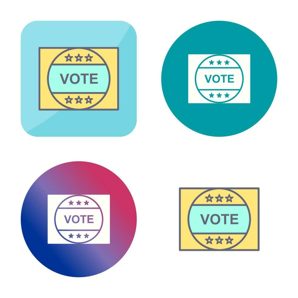 icône de vecteur d'autocollant de vote