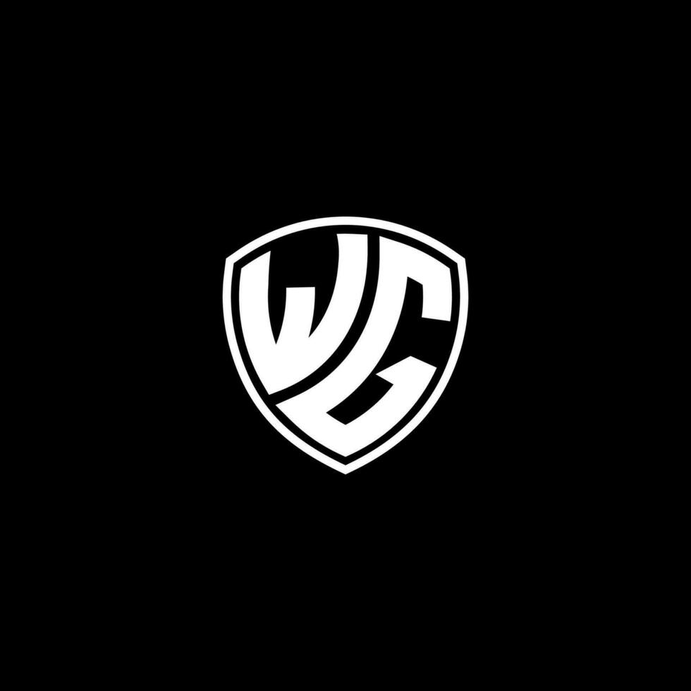 wg initiale lettre dans moderne concept monogramme bouclier logo vecteur