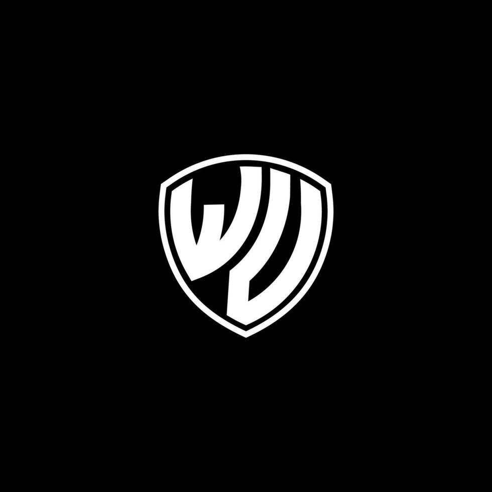 wv initiale lettre dans moderne concept monogramme bouclier logo vecteur