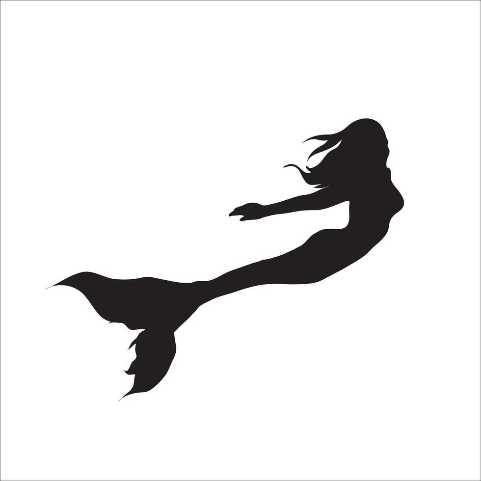 Sirène silhouette vecteur
