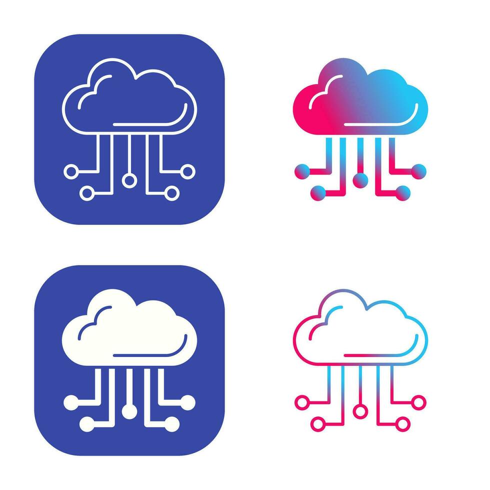 icône de vecteur de cloud computing