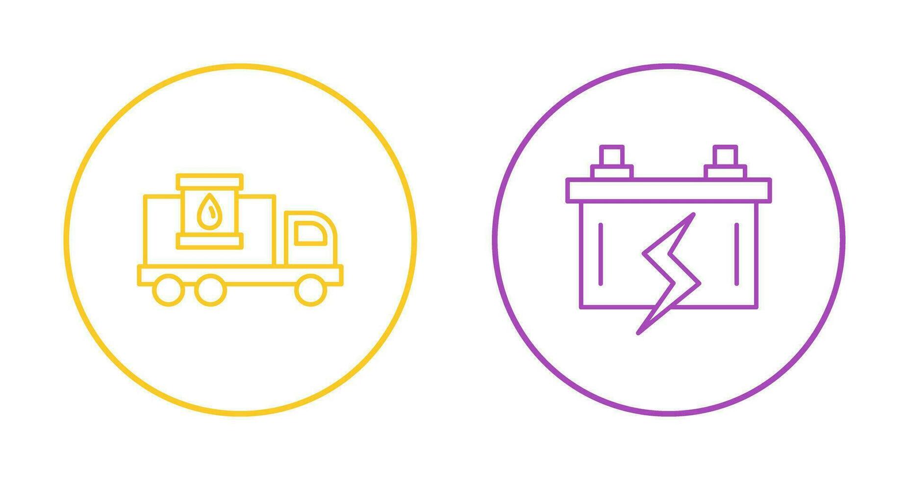 carburant un camion et batterie icône vecteur