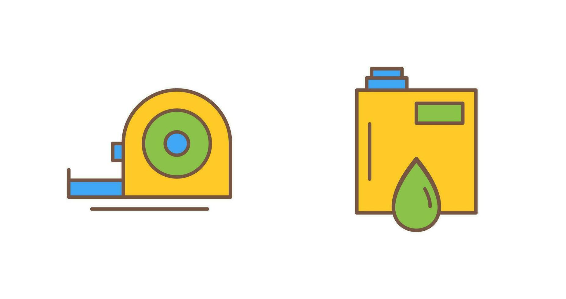 mesure ruban et pétrole icône vecteur