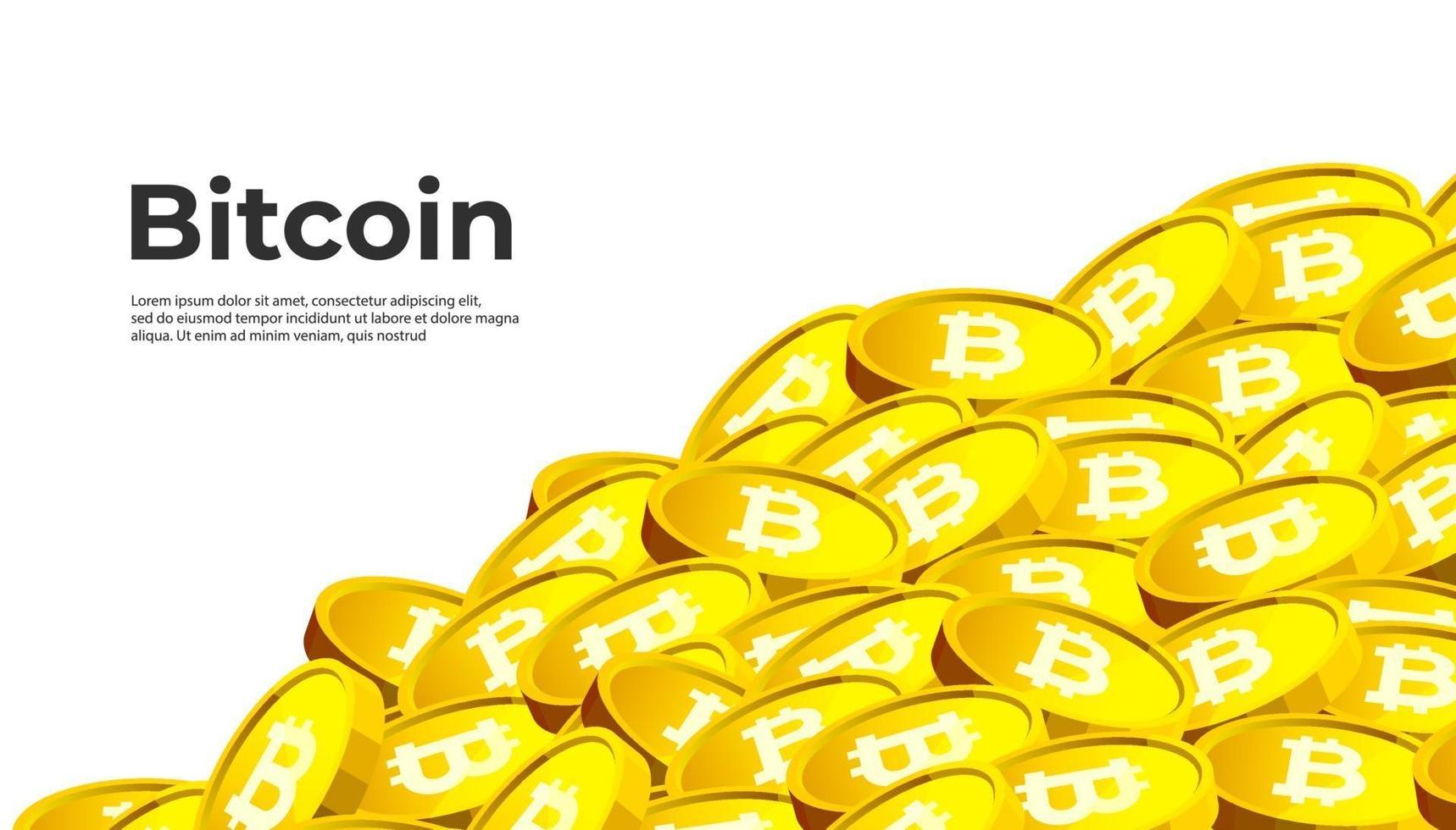 bannière bitcoin btc. fond de bannière de concept de crypto-monnaie bitcoin. vecteur