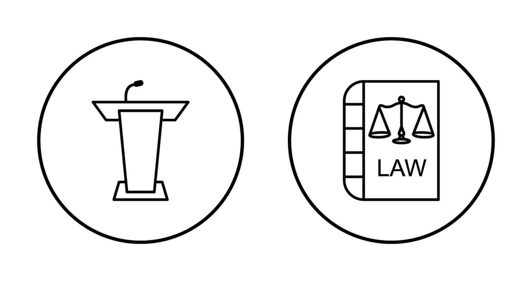 podium et loi icône vecteur