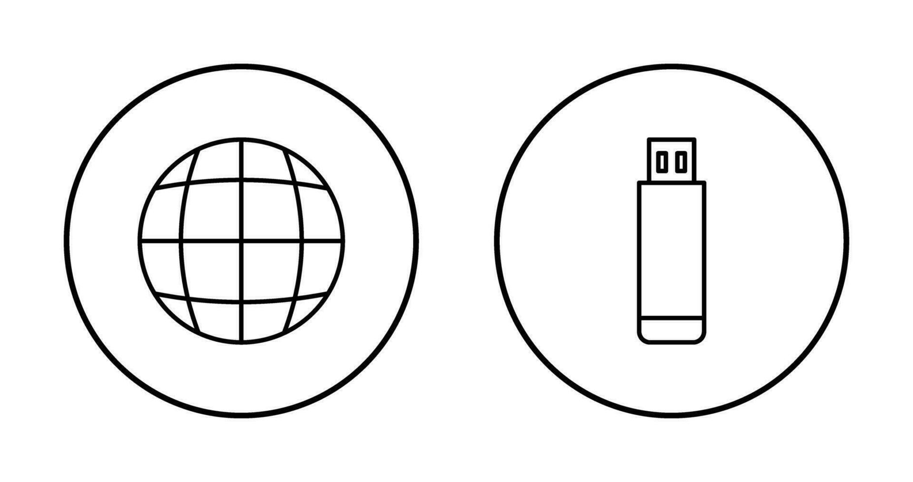 globe et conception icône vecteur