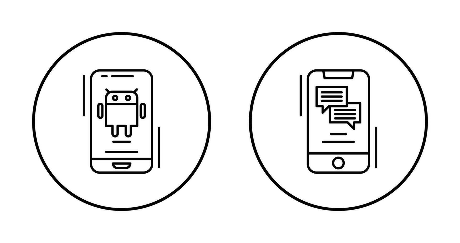 Android et texte icône vecteur