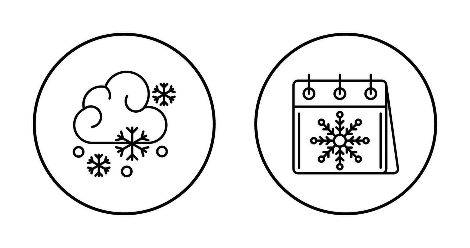 neigeux et calandre icône vecteur