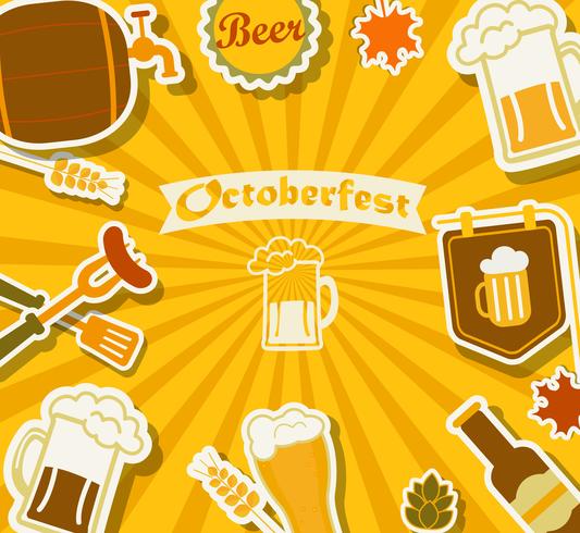Fête de la bière - Octoberfest. vecteur