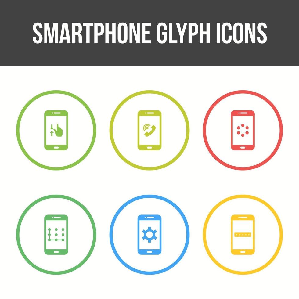 jeu d'icônes vectorielles pour smartphones et applications mobiles vecteur