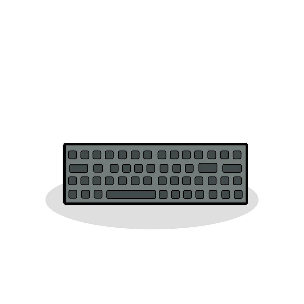 ordinateur clavier isolé sur blanc vecteur