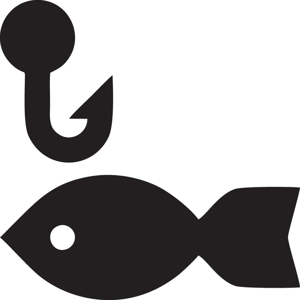 logo icône pêche vecteur conception, objet poisson icône pêche