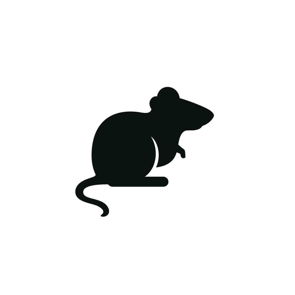 Souris rat icône isolé sur blanc Contexte vecteur