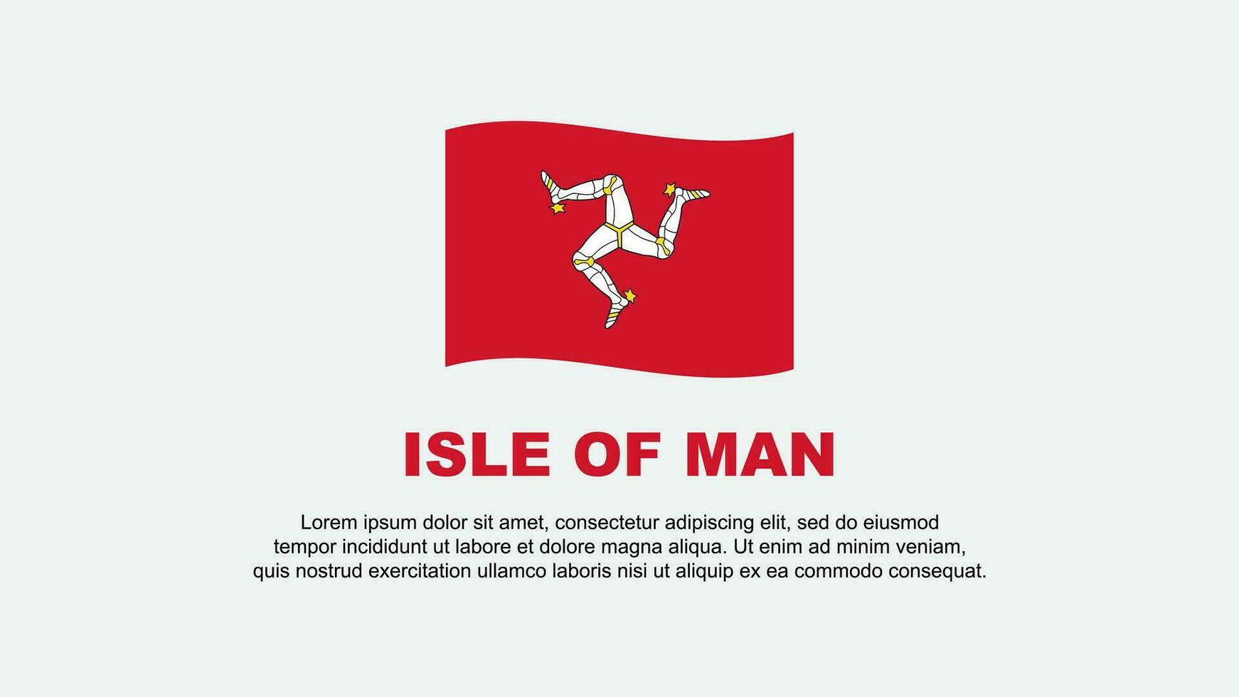 île de homme drapeau abstrait Contexte conception modèle. île de homme indépendance journée bannière social médias vecteur illustration. île de homme Contexte