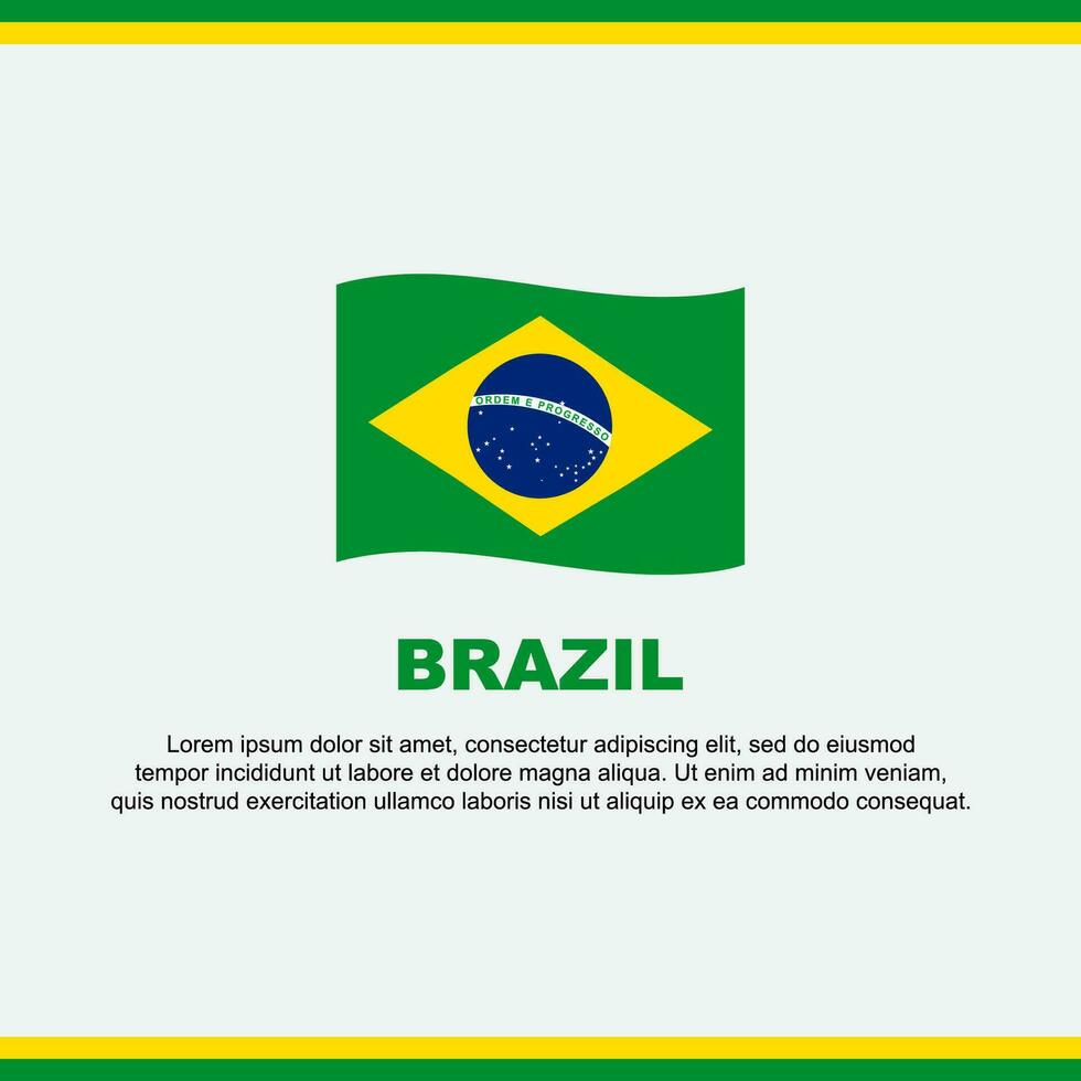 Brésil drapeau Contexte conception modèle. Brésil indépendance journée bannière social médias poste. Brésil conception vecteur