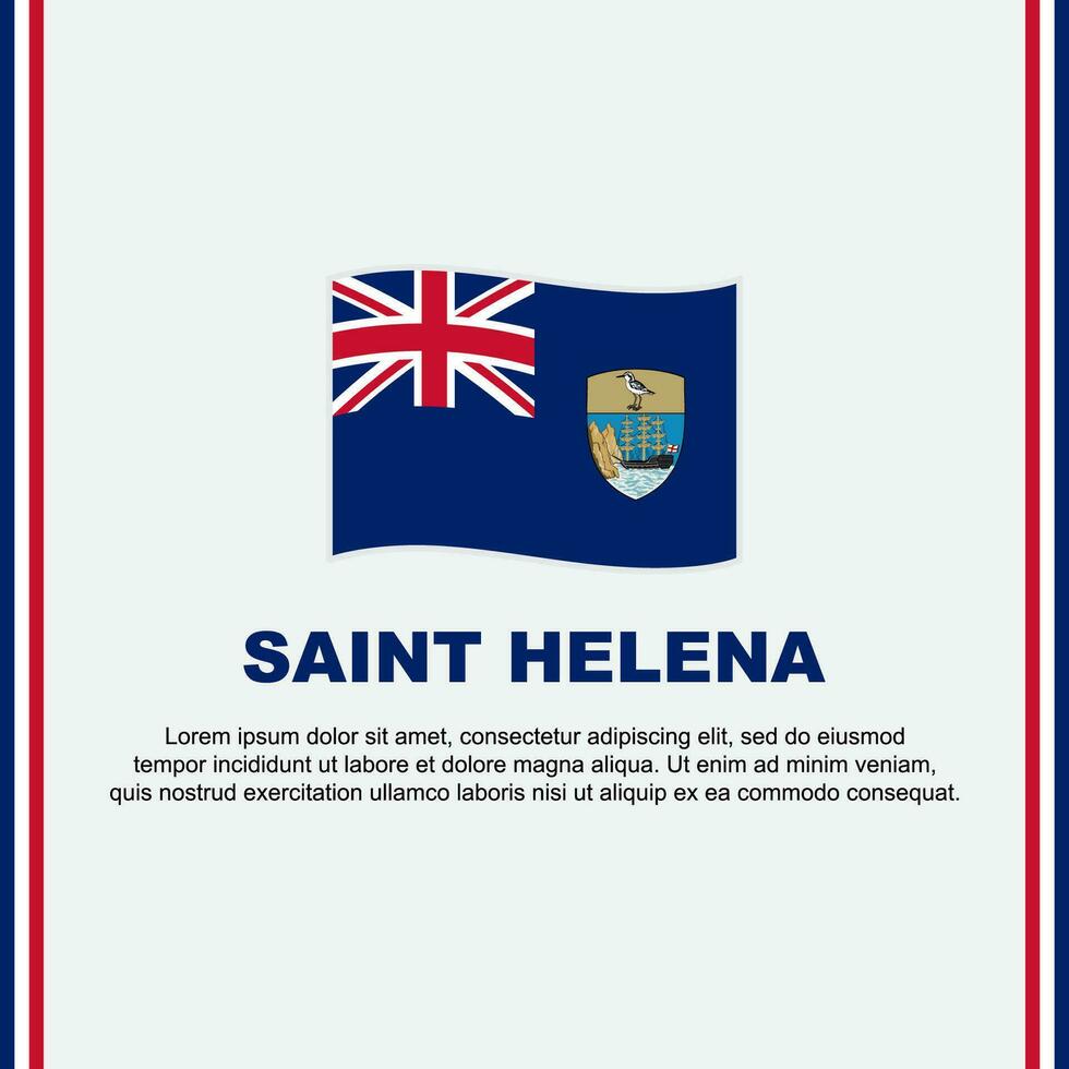 Saint Helena drapeau Contexte conception modèle. Saint Helena indépendance journée bannière social médias poste. Saint Helena dessin animé vecteur
