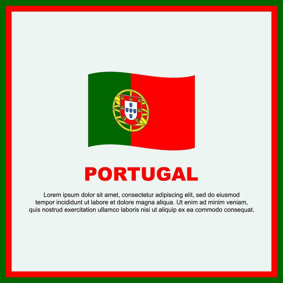 le Portugal drapeau Contexte conception modèle. le Portugal indépendance journée bannière social médias poste. le Portugal bannière vecteur