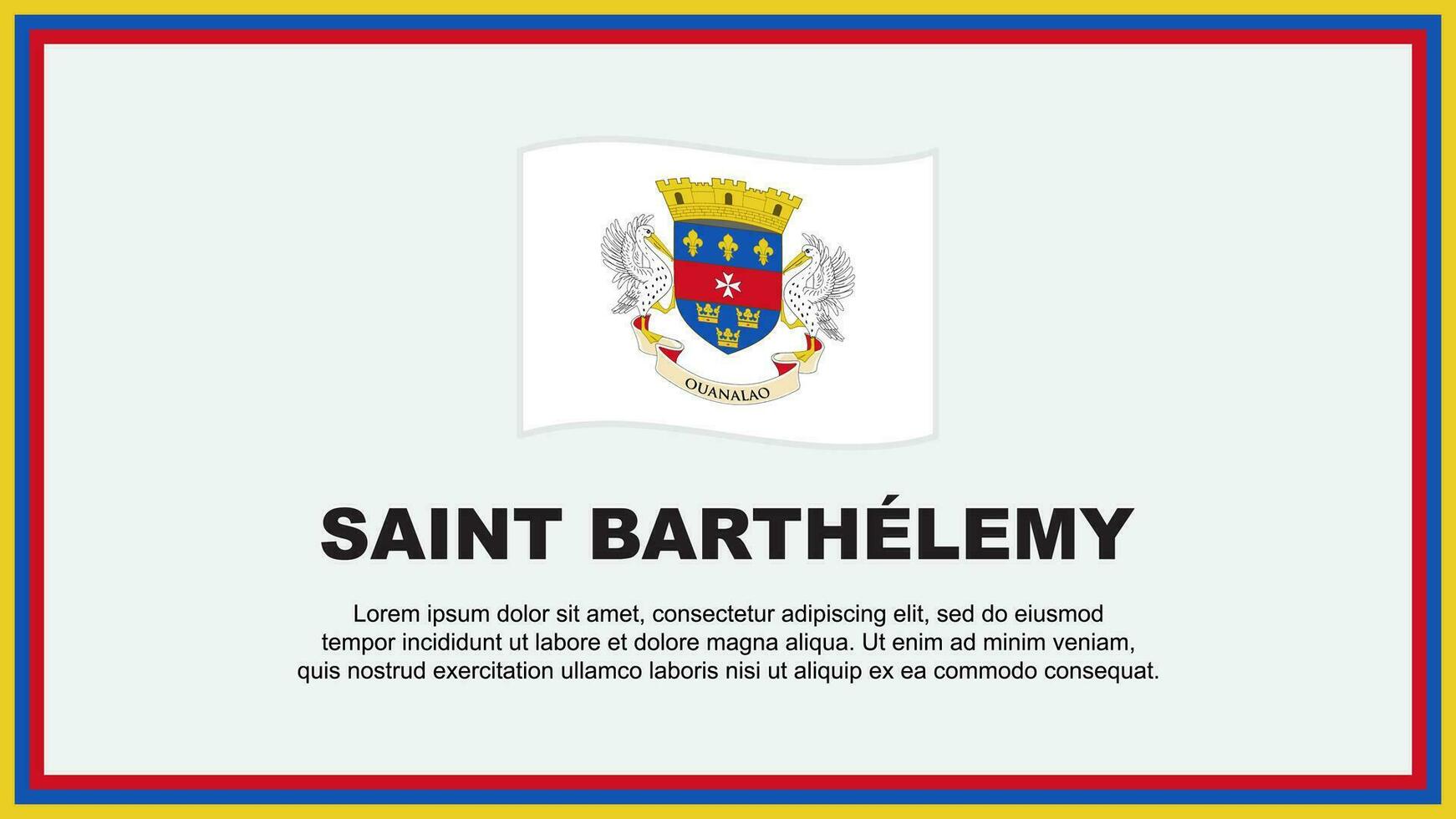 Saint barthélémy drapeau abstrait Contexte conception modèle. bannière vecteur