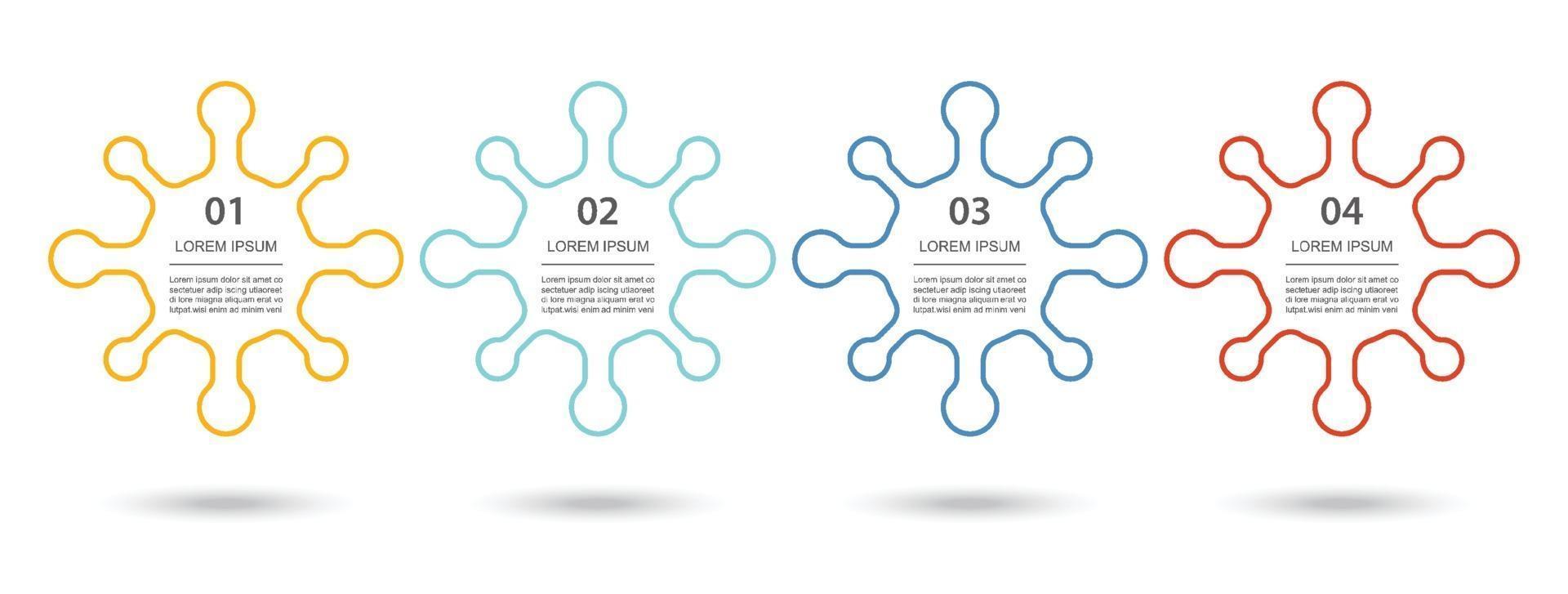 infographie de données abstraites covid19. vecteur