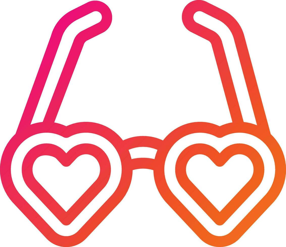 cœur des lunettes vecteur icône conception illustration