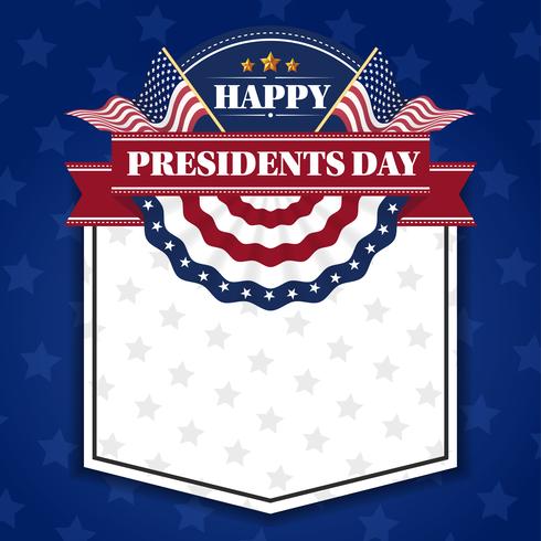 Fond de bannière de présidents heureux jour et cartes de voeux. Illustration vectorielle vecteur