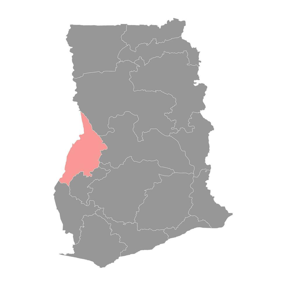 bono Région carte, administratif division de Ghana. vecteur illustration.