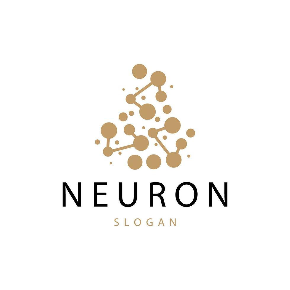 neurone logo, neurone nerf ou algue vecteur abstrait molécule conception, modèle illustration