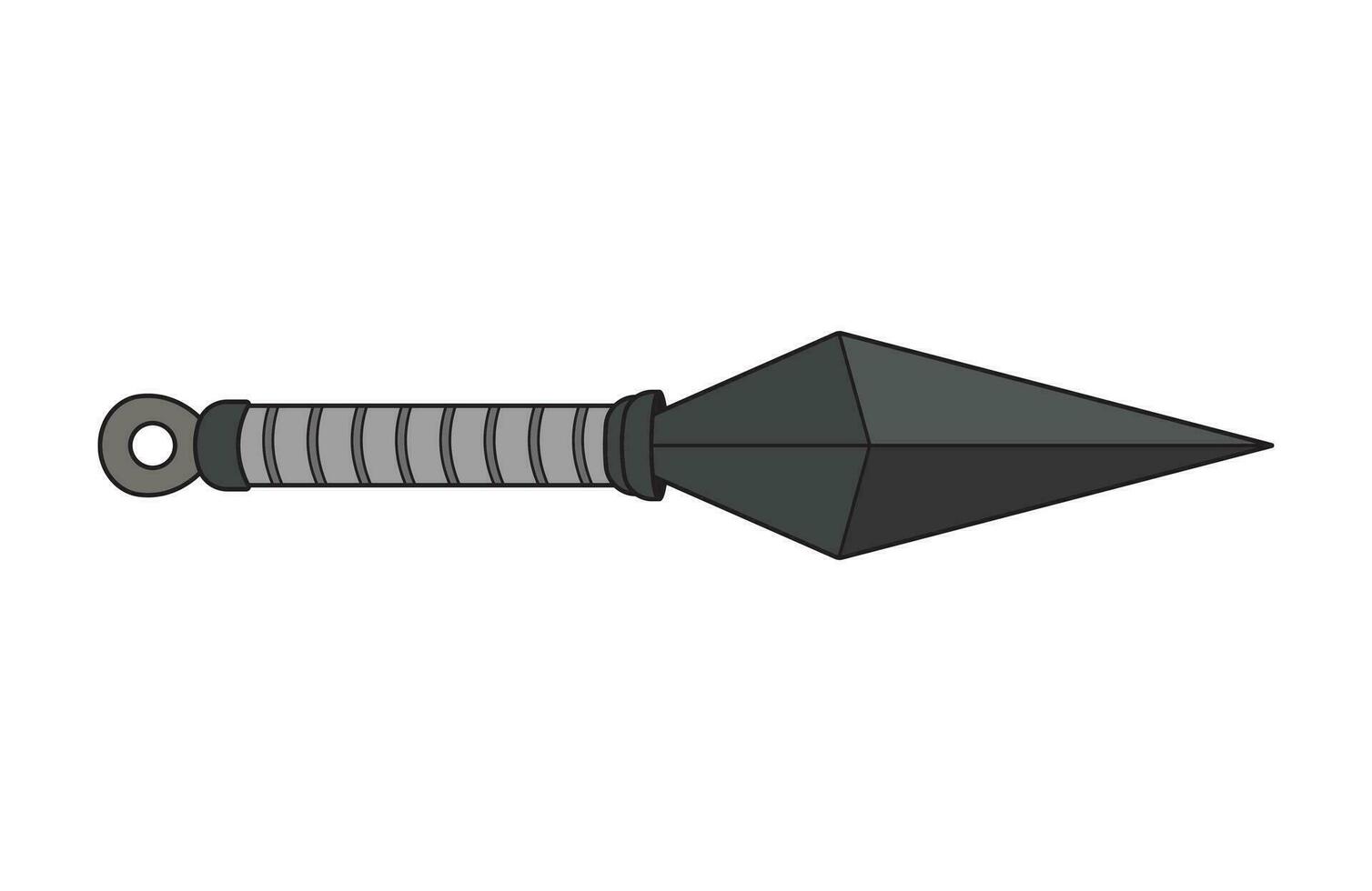 des gamins dessin dessin animé vecteur illustration kunai couteau isolé dans griffonnage style