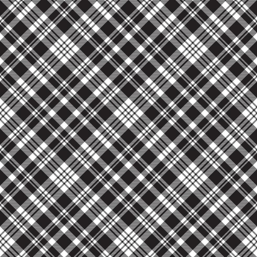 diagonale noir blanc plaid sans couture modèle vecteur