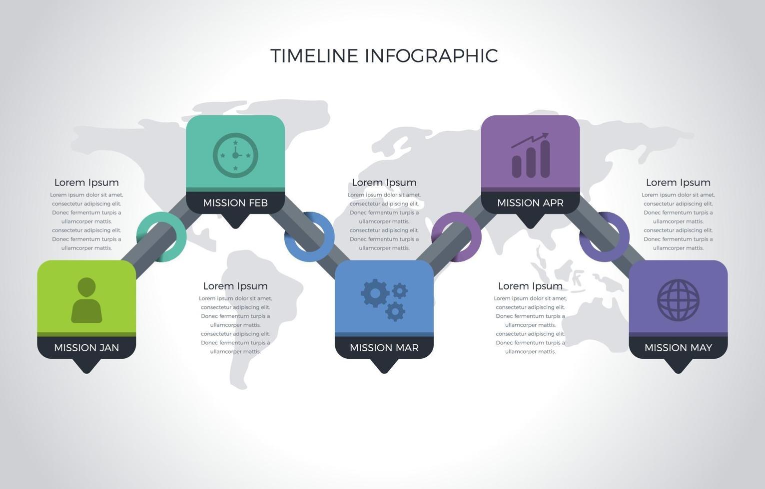 planifier facilement à l'avance en utilisant l'infographie de la chronologie vecteur