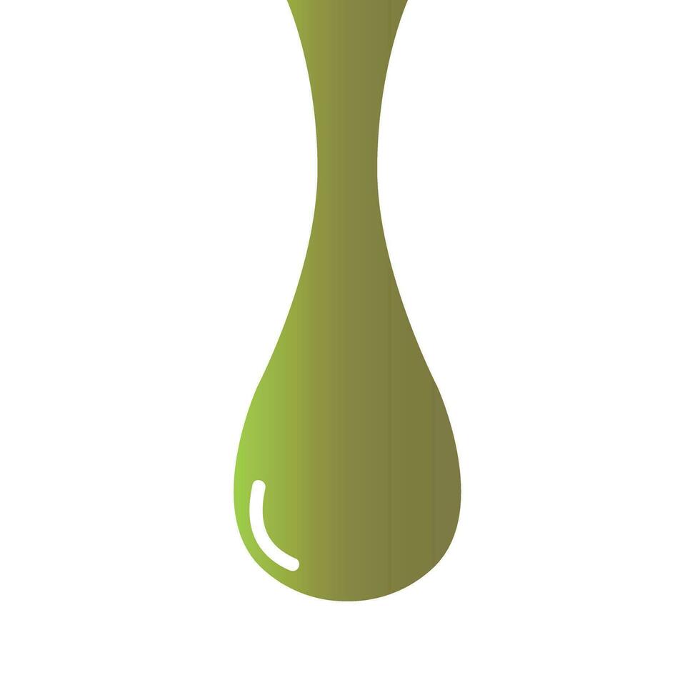 isolé d'or pétrole goutte. olive pétrole ou carburant pétrole gouttelettes concept. liquide vert jaune signe. vecteur