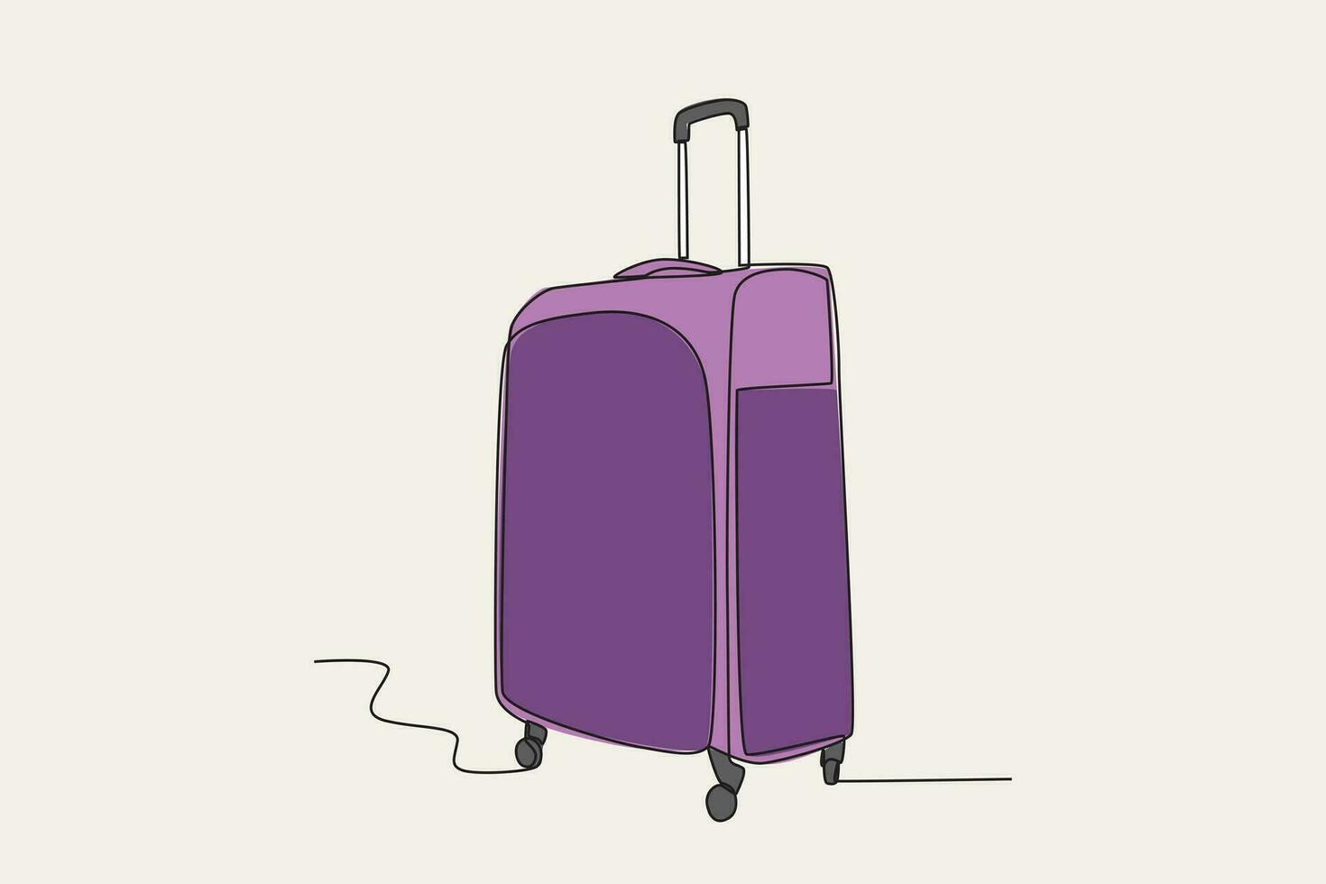 Couleur illustration de une valise pour Voyage vecteur