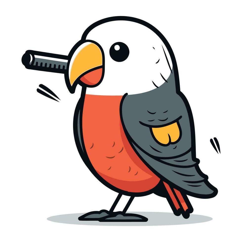 bouvreuil oiseau dessin animé mascotte personnage vecteur illustration.