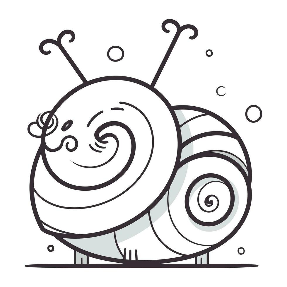 dessin animé escargot. vecteur illustration. isolé sur blanc Contexte.