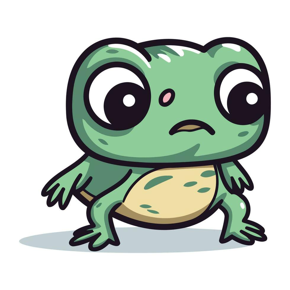 grenouille dessin animé personnage mascotte vecteur illustration. mignonne grenouille